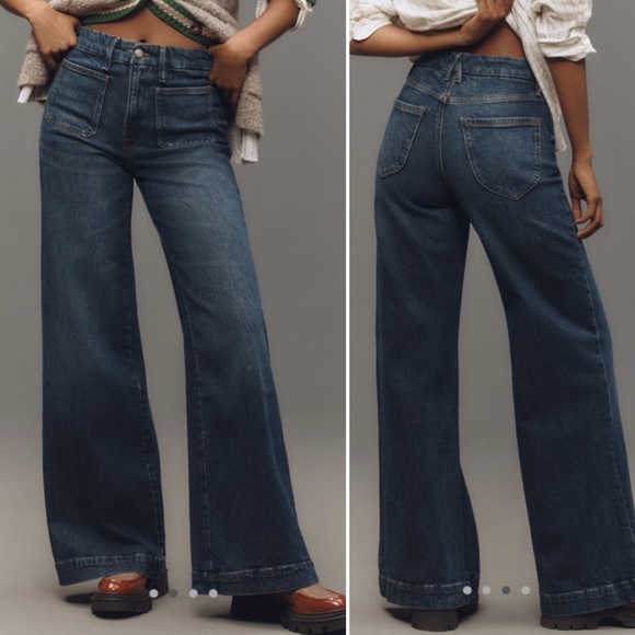 Good American Good Waist PALAZZO Patch Pocket Trouser Jeans Size 31 - Picture 10 of 10